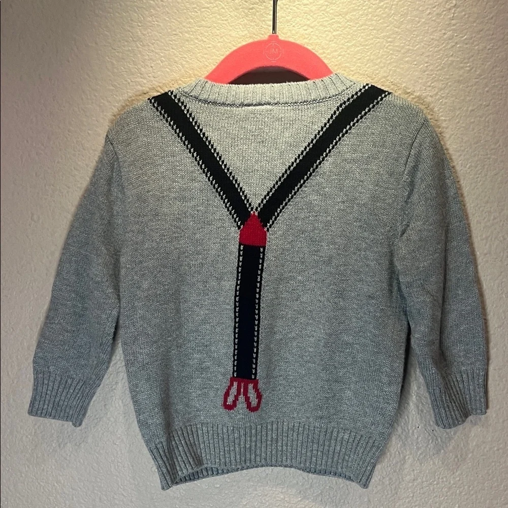 Gymboree Baby Boy’s Suspender Crewneck Sweater Size 12-18 Months